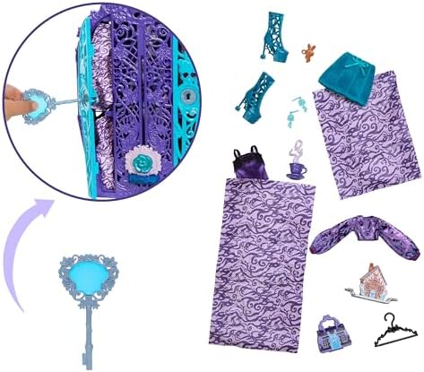 Monster High Skulltimate Secrets Doll & Accessories Set, Garden Mysteries Twyla with Reveal Closet & 19+ Tea Party Surprises Like Clothes