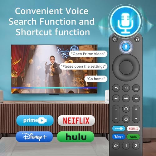 Replacement Voice-Remote-Control for Fire-TV-Stick/TV Cube and Compatible with Insignia/Toshiba/Pioneer Fires Smart TVs