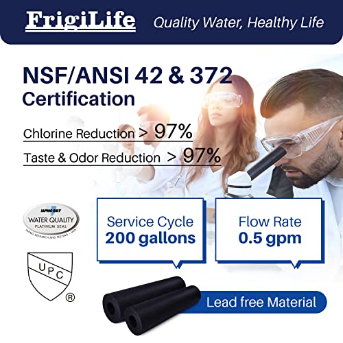 FrigiLife Refrigerator Water Filter Compatible with Frigidaire EPTWFU01, EWF02, Pure Source Ultra II, 4PACK