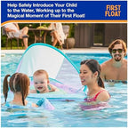 Swimways Baby Spring Float, Baby Pool Float with Canopy & UPF Protection, Swimming Pool Accessories for Kids 9-24 Months