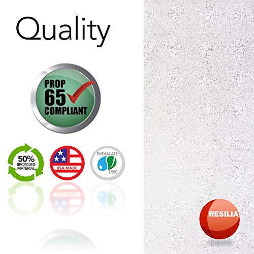 Resilia Office Desk Chair Mat - for Low Pile Carpet (with Grippers) Clear, 36 Inches x 48 Inches, Made in The USA