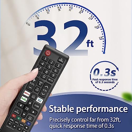 【Pack of 2】 Samsung TV Remote Control Replacement Universal for Smart TV 2010-2023 Models - Works with Samsung LED/LCD/QLED/4K UHD TVs, HDTV Remote with Easy Setup Durable Design