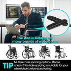 Wheelchair Armrest Pads - Premium Comfort Foam Cushions Universal Fit for Drive/Invacare/Medline Wheelchair Parts, Lightweight Wheelchair Accessories & Replacement Parts (Easy Installation)