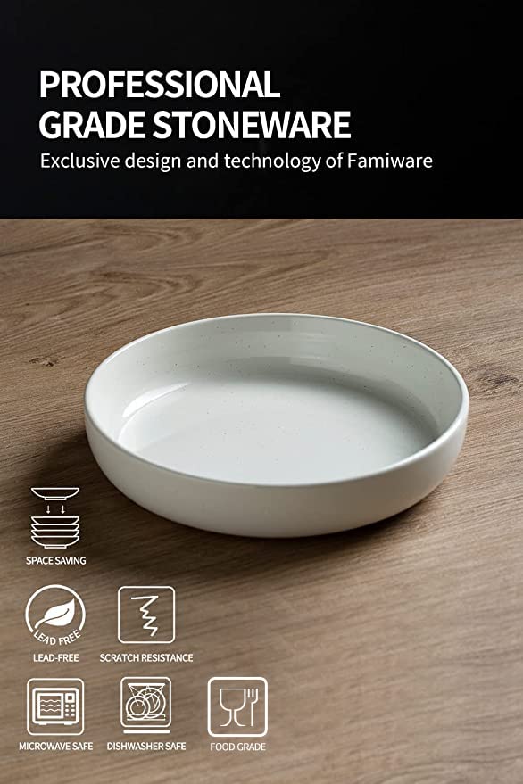 famiware Milkyway 33 oz Bowl Set, Pasta Bowls Set of 4, Salad Bowls Perfect for Your Friend for Housewarming, Thanksgiving, Christmas, Multicolor