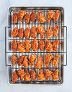 Nordic Ware Extra Large Oven Crisping Baking Tray, with Rack, Silver
