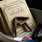 Ukulele Strings Accessories Kit, Nylon Ukulele Strings Set, Tuner, Felt Picks, Capo, Finger Protectors,String Winder for Soprano Concert Tenor Ukulele (28PCS, Walnut color)