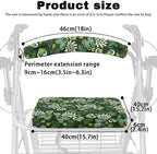 LedBack Saint Patrick's Day Walker Accessories Comfy Walker Seat and Backrest Covers Green Hearted Decorations Soft Dust Cover for Seniors in Assisted Living 2 Piece Walker Seat Cover Set