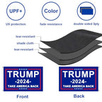 Trump 2024 Flags 3x5 Outdoor Made in USA-Double Sided 3 Ply Heavy Duty Take America Back with 4 Pcs Trump 2024 Sticker,Trump 2024 Flags Banner for Outside with 2 Brass Grommets(Blue)