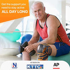 DR. BRACE ELITE Knee Brace with Side Stabilizers & Patella Gel Pads for Maximum Knee Pain Support and fast recovery for men and women-Please Check How To Size Video (XXL, Mars)