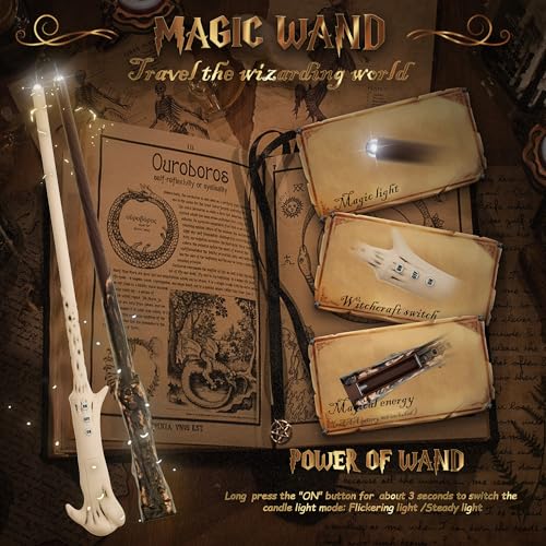 AFINETH Floating Candles with Wand, Magic Hanging Candles 20 Pack, Flickering Flameless Floating LED Candles, White Battery Operated Window Taper Candles for Halloween Christmas Birthday Party Decor