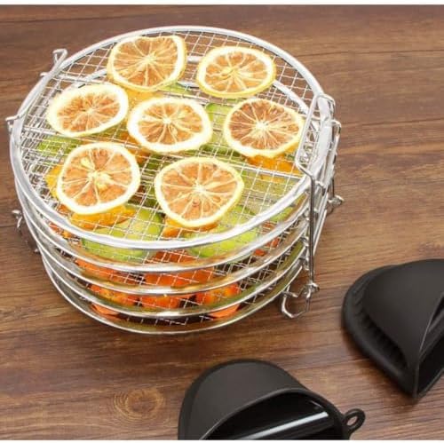 Dehydrator Rack Stainless Steel Stand Accessories Compatible with Instant Pot Air Fryer Crisp Lid 6 Quart Air Fryer Rack Stainless Steel Fit all 4.2QT - 5.8QT air fryer,Oven,Pressure Cooker