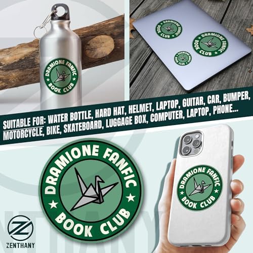 (3Pcs) Dramione Sticker Dramione Fanfic Book Club Stickers Lovers Dracotok Booktok Bookish Decals Waterproof Vinyl Sticker for Laptop Water Bottle Hard Hat Cup Cars Decals Gift for Her Him 2 Inches