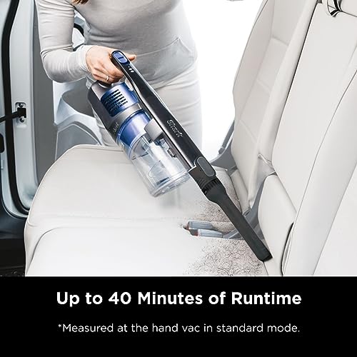 Shark Cordless Vacuum Cleaner with with XL Dust Cup, Lightweight, Portable, Rechargeable, Powerful Pet Hair Pickup, Removable Handheld, Crevice Tool, Carpet and Hard Floors,40min Runtime, Grey, IX141