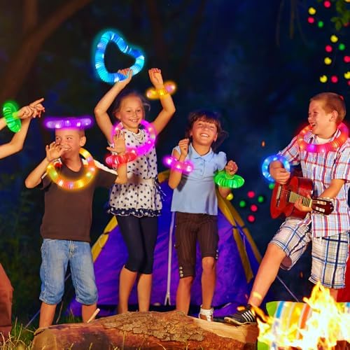 Glow Sticks & Glasses 12 PCS,Glow in the Dark Party Favor Supplies for Kids,Easter LED Light Up Bracelets Necklaces & Neon Glasses for Toddlers,Glow Accessories Decoration for Camping Wedding Birthday