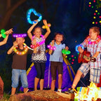 Glow Sticks & Glasses 12 PCS,Glow in the Dark Party Favor Supplies for Kids,Easter LED Light Up Bracelets Necklaces & Neon Glasses for Toddlers,Glow Accessories Decoration for Camping Wedding Birthday