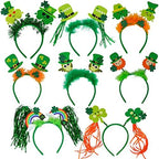 Winlyn 58 Pcs St. Patrick's Day Novelty Jewelry Assortment: Necklaces, Head Boppers, Bracelets, Mustaches, Tattoos & Accessories for St. Patty's Day Irish Party Decor