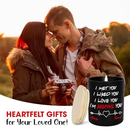 TEEZWONDER Anniversary Wedding Gifts - Valentines Day, Christmas, Birthday Gifts for Him, Her, Couple Gifts for Boyfriend, Girlfriend, Husband and Wife Gifts - Vanilla Lavender Scented Candles 10 oz
