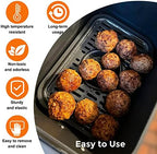 Air Fryer Replacement Parts for Ninja Foodi DualZone Air Fryers, 2 PCS Food Grade Air Fryer Accessories Grill Pan Plate Crisper Plate Rack Tray for Ninja DZ090 DZ201 DZ100 Air Fryer, Dishwasher Safe