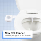 TUSHY Fresh Ultra-Slim Starter Bidet Attachment for Toilet | Non-Electric, Adjustable Water Pressure, Cool Water Rear Wash, Self-Cleaning | Fits Elongated & Round Toilets, Easy 10 Min Install, Bamboo