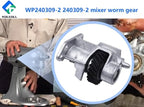 WP240309-2 240309-2 Mixer Worm Gear and Bracket Replacement Compatible with Whirlpool KitchenAid Replaces 949544 AP6007401 PS11740516 EAP11740516