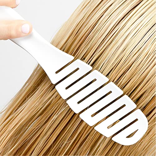 CALISTA Smoothie Hair Brush | Vented Design & Flexible Bristles Work in Wet & Dry Hair | Ergonomic Handle Detangles Without Pulling | Pain-Free Hair Accessories | All Hair Types (White)