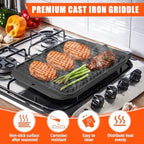 KEESHA Toaster Oven Tray for Cuisinart Air Fryer Tray Replacement, Premium Cast Iron Air Fryer Pans for Cuisinart TOA-060 and TOA-065
