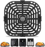 Air Fryer Grill Plate for Instant Pot Vortex Plus 6 in 1 6 QT Gourmia GAF735 6 QT Air Fryer, Accessories Replacement Tray Rack Parts Grill Pan Crisper Plate, Dishwasher Safe