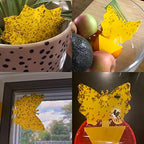 Stingmon 60 Pack Sticky Traps Indoor Plants Fruit Fly Traps, Yellow Sticky Trap Killer for Insects, Fungus Gnat Traps Sticky for House Plants Bugs