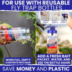 Fly Trap Bait Refills 6x30g. Natural Fly Magnet Bait Refill for All Reusable Outdoor Fly Traps. Fly Trap Refill Packets Fly Bait Refill Packets Fly Attractant Fly Bait Granules. Fly Trap Attractant
