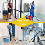 KeFanta Metal Mop Handle Commercial Heavy Duty,58" Industrial Mop Stick with Jaw Clamp,Wet Gripper Mops Head Replacement Holder for Floor Cleaning(2 Pack)
