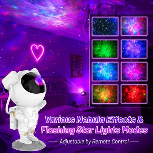 Astronaut Galaxy Projector Night Light,Star Projector with Nebula,Timer and Remote Control, Kids Room Decor Aesthetic, Christmas, Birthday, Valentine's Day
