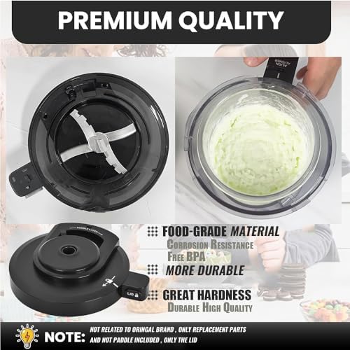 For Ninja Creami Ice Cream Maker Outer Bowl Lid - Replacement Lid Compatible with Ninja NC299AMZ/NC301/NC300/NC201/NC101 Series | Dishwasher-Safe, BPA-Free, Perfect Seal (NO Paddle)