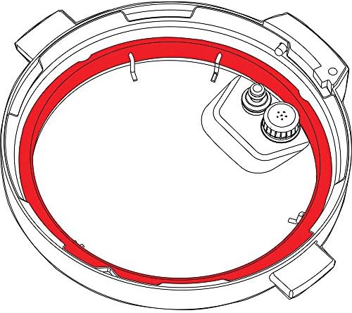 Instant Pot 2-Pack Sealing Ring, Inner Pot Seal Ring, Electric Pressure Cooker Accessories, Non-Toxic, BPA-Free, Replacement Parts, Red/Blue, 5 and 6 QT