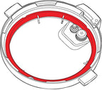 Instant Pot 2-Pack Sealing Ring, Inner Pot Seal Ring, Electric Pressure Cooker Accessories, Non-Toxic, BPA-Free, Replacement Parts, Red/Blue, 5 and 6 QT