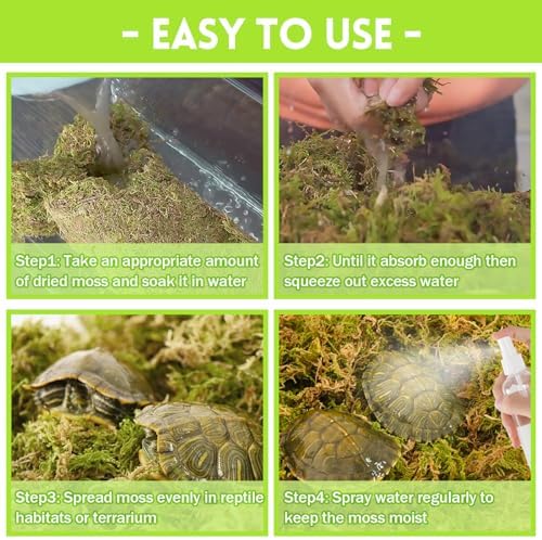 Riare 1.3LB Premium Sphagnum Moss for Reptiles- 50QT Natural Live Moss Reptile Moss Bedding for Terrarium, Hatching, Forest Sphagnum Moss Reptile Substrate for Snakes, Gecko, Turtles, Frogs, Leopard