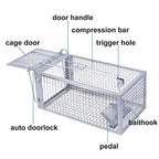 POlAFLEX Rat Traps Outdoor and Indoor, Single Door Cage Rodent Trap, Live Traps for Chipmunks, Catch and Release, Chipmunk Traps That Work for Rats, Mice, Chipmunks, and Other Small Size Animals