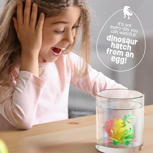 Dinosaur Hatching Surprise Easter Eggs for Kids - 6 Pack - Grows 600% - Dino Egg Toys for Boys & Girls Age 3-8 - Gift Ideas, Party Favors, Easter Basket Stuffers - Gifts for Girls Ages 3 4 5 6 7 8