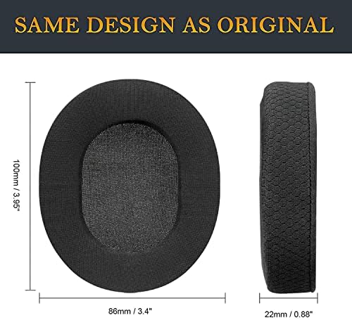 SOULWIT Earpads Replacement for SteelSeries Arctis 1/3/5/Arctis 7/7+/7P/7P+/7X/7X+/9/9X/Pro/Prime(Do Not Fit Any Arctis Nova) Headset, Ear Pads Cushions with High-Density Foam (Arctis CG Black)