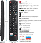 【 2 Pack 】 Universal for All Hisense TV Remote, Replacement Compatible for All Hisense 4K LED HD UHD Smart TVs