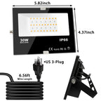 LED Flood Light Outdoor, 300W Equivalent 3000LM Smart RGB Landscape Lighting with APP Control, DIY Scenes - Timing - Warm White 2700K - Color Changing Uplight, IP66 Waterproof US Plug MELPO(4 Pack)