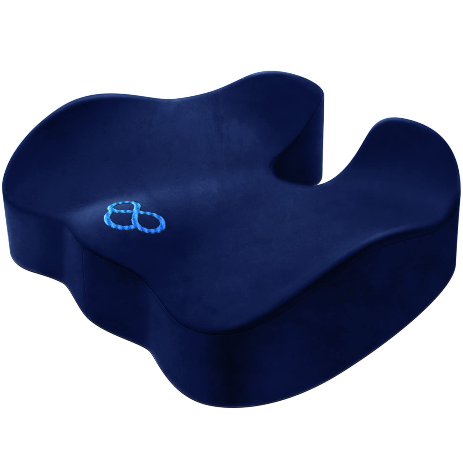 BlissTrends Seat Cushion,Thick Memory Foam Cushions for Office Chair, Car Seat, Airplane, Relieving Pressure Tailbone Sciatica Back Pain for Long Sitting Office Workers, Car Drivers 4.7in Thick Blue