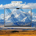 2 Pack 16" HD Screen Protector for 2024 MacBook Pro 16.2 Inches M4 Pro/Max chip Model (A3186/A3403) & Touch ID 5H PET Clear High Definition Anti Scratch Dustproof Protective Cover Skin Accessories