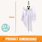 JOYIN 27.5" Halloween Ghosts Decorations Outdoor, Halloween Hanging Ghost Decor, Flying White Ghosts for Tree Front Yard Patio Lawn Garden, Haunted House Prop, Party Décor Outside