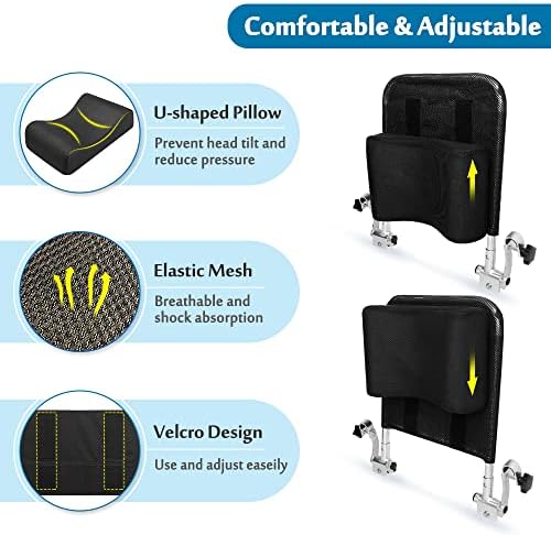 Wheelchair Neck Support Head Positioning Pillow Headrest for Wheelchair Post Surgery Neck Stabilizer Head Positioner Medical Foam Wedge Keep Head Straight Wheelchairs Accessories for Seniors Adults