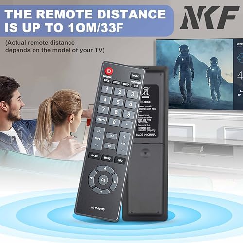 NH305UD Remote Control for Emerson TV Remote Replacement NH310UP NH301UD, Universal Remote Control for All Emerson TV LF501EM4 LF501EM4F LE240EM4 LC320EM3FA LF402EM6 LF402EM6F LF461EM4 LF461EM4A