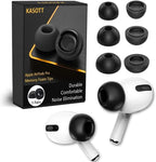 Memory Foam Ear Tips for AirPods Pro 1st & 2nd Gen, Replacement Ear Tip Premium, Perfect Noise Reduction, Ultra-Comfort, Anti-Slip Earbud, Fit in The Charging Case (S/M/L, Black)