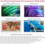 Replacement Smart Remote for Samsung TVs (Models from 2018-2025): Features Solar - Powered and USB - C Charging. for Samsung Neo, OLED, QLED, Crystal UHD, Frame TV, Terrace, Sero, and Serif Series