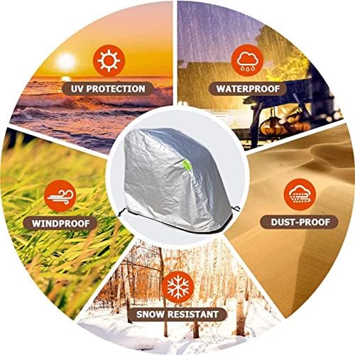 Wheelchair Cover Waterproof Thickened Velvet Lining,Outdoor Mobility Scooter Covers,Travel Storage Power Electric Wheelchair Accessories with Free Carrying Bag (Silver)