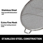 2PCS Splatter Shield for Ninja Foodi IG651, Replacement Stainless Steel Splatter Screen Air Fryer Accessories for Ninja Foodi Smart XL Pro 7-in-1 Indoor Grill, IG600, IG601, IG651