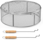 Fire Pit Spark Screen for Tiki Brand Reunion Fire Pit Accessories, Spark Protector Screen with Handle for 22" Outdoor Smokeless Fire Pit Cuisinart, Round Stainless Steel Fire Pit Mesh Screen